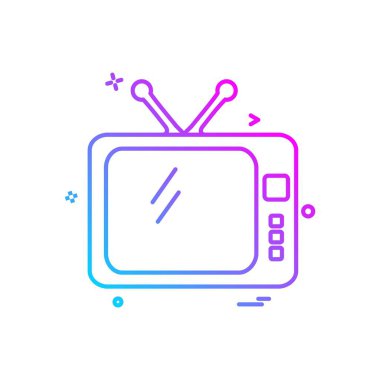 TV simgesi tasarım vektörü