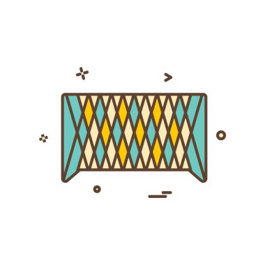 Futbol ikonu tasarım vektörü