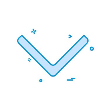 Aşağı ok simgesi tasarım vektörü