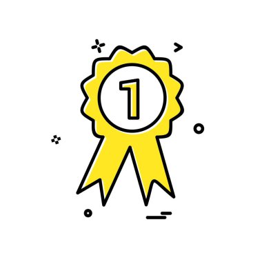 Rozet simgesi tasarım vektörü