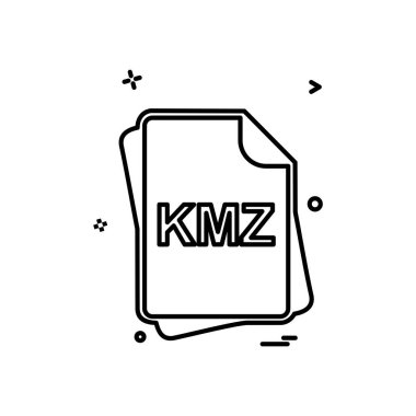 KMZ dosya türü simge tasarlamak vektör 