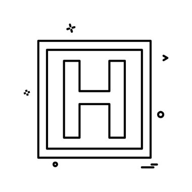 Hastane simge tasarlamak vektör