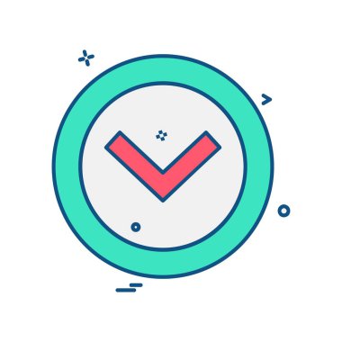 Aşağı ok simgesi tasarım vektörü