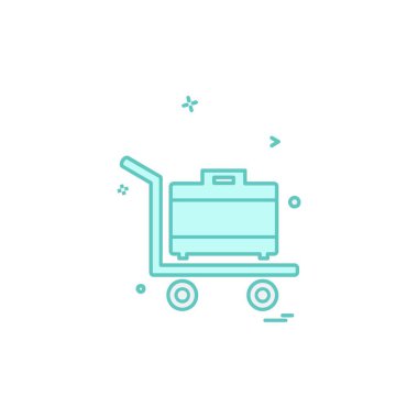 Bagaj simge tasarlamak vektör