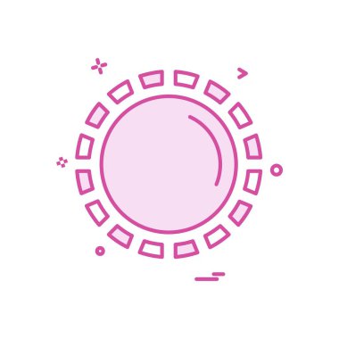 Güneş simgesi tasarım, renkli vektör çizim