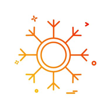 Kar tanesi simge vektör beyaz arka plan üzerinde