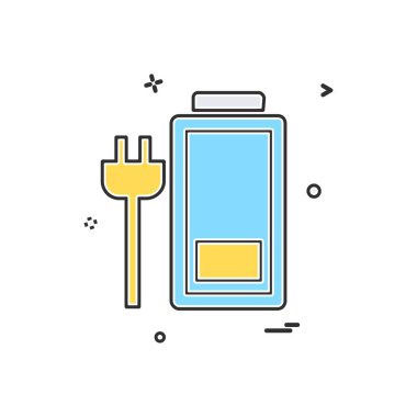 Batarya simgesi tasarım vektörü