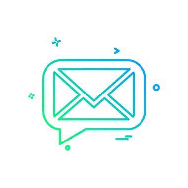 İleti simge tasarlamak vektör