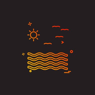 Deniz simgesi tasarım vektörü