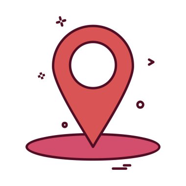 Gezinti simgesi tasarım, renkli vektör çizim