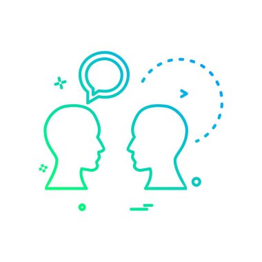 Sohbet simgesi tasarım vektörü