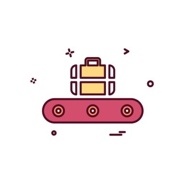 Bagaj simge tasarlamak vektör