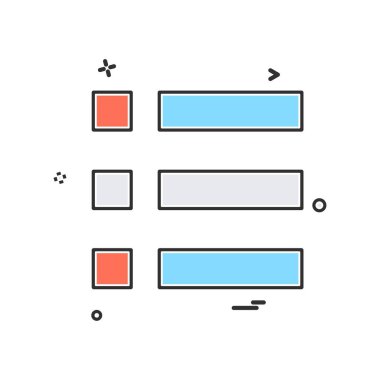 Kurşun liste veya menü seçenekleri simge vektör tasarımı