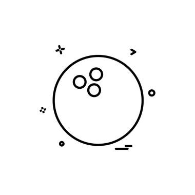 bowlling simge vektör tasarımı