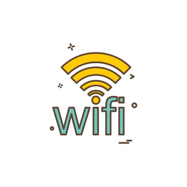 Wifi simge tasarım vektörü