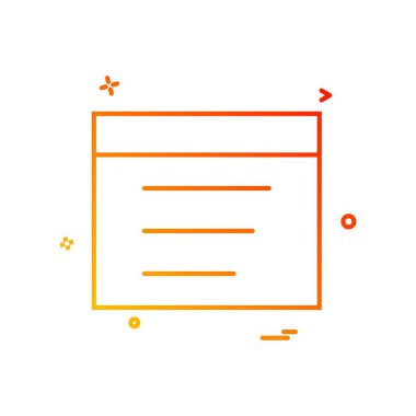 Web yerleşim simgesi tasarım vektörü