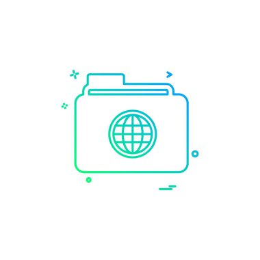 Klasör simge tasarlamak vektör 