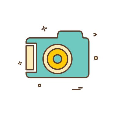 Kamera simgesi tasarım vektörü