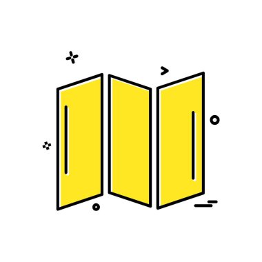 Harita simgesi tasarım vektörü