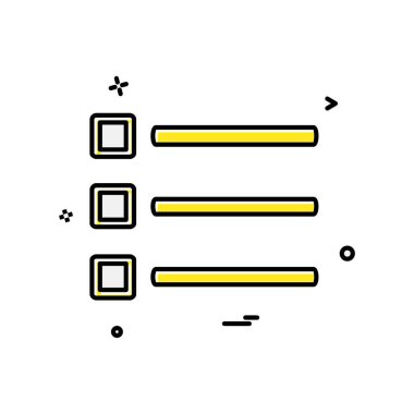 Menü simgesi tasarım, renkli vektör çizim