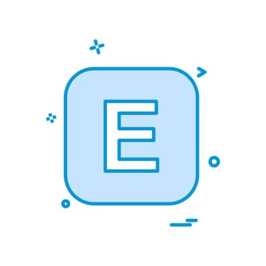 İngilizce alfabe simge tasarlamak vektör 