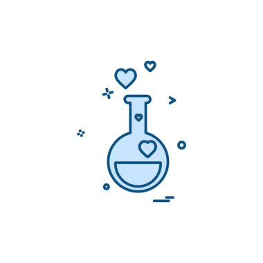 Sevgililer günü simgesi tasarım, renkli vektör çizim