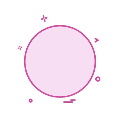 Daire simgesi tasarım, renkli vektör çizim