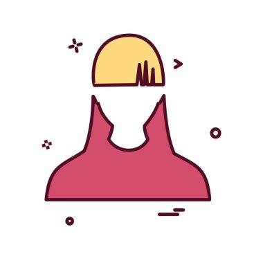 Kadın simge tasarlamak vektör