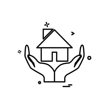 Ev simgesi tasarım vektörü