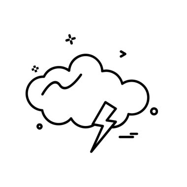 Bulut simgesi tasarım, renkli vektör çizim