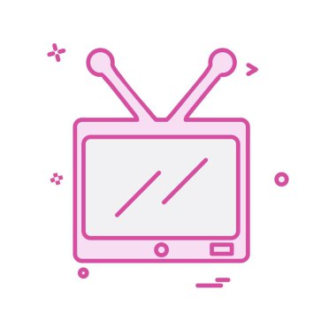 TV simgesi tasarım vektörü