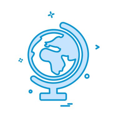 Dünya küre simge tasarlamak vektör 