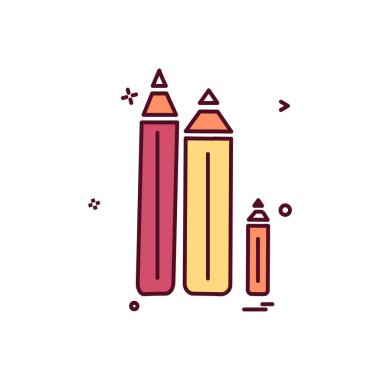 Kalem simgesi tasarım vektörü