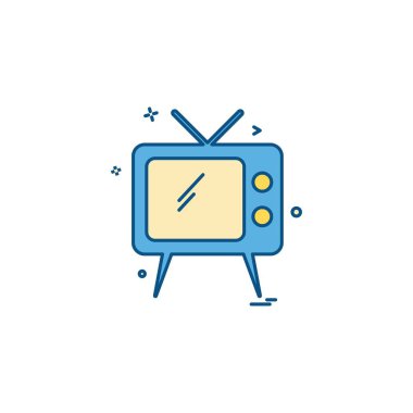 TV simgesi tasarım vektörü