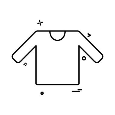 Gömlek simgesi tasarım, renkli vektör çizim