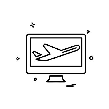 Uçak simgesi tasarım vektörü