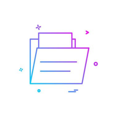 Klasör simge tasarlamak vektör 