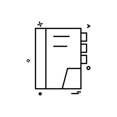 kitap simgesi tasarımı vektör çizimi