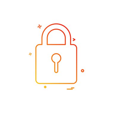 anahtar deliği kilit güvenli simge vektör tasarımı