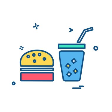 Gıda simgesi tasarım vektörü