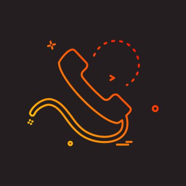 Telefon simgesi tasarım vektörü