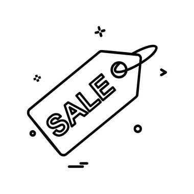 Etiket simgesi tasarım vektörü 