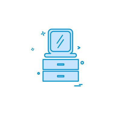 Giyinme tablosu simgesi tasarım vektörü