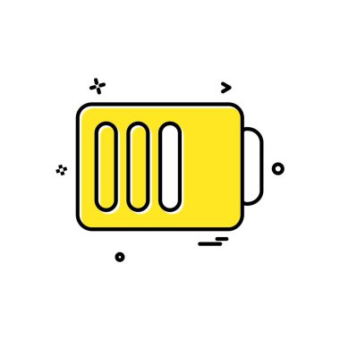 Batarya simgesi tasarım vektörü