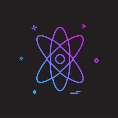 Nükleer simge tasarlamak vektör 