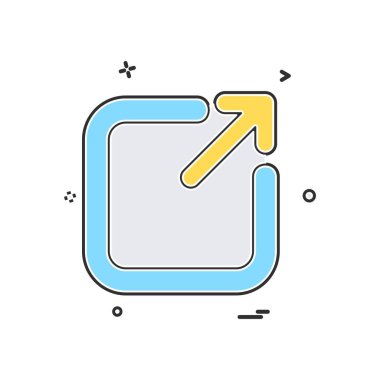 Çıkış simge tasarlamak vektör