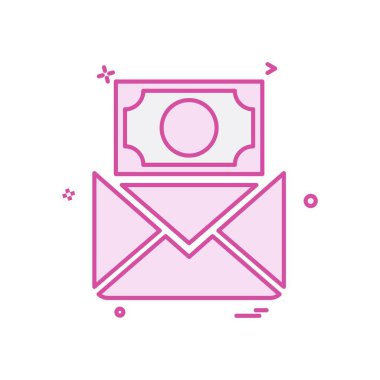 E-posta simgesi tasarım, renkli vektör çizim