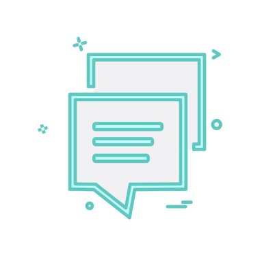 Sohbet simgesi tasarım vektörü