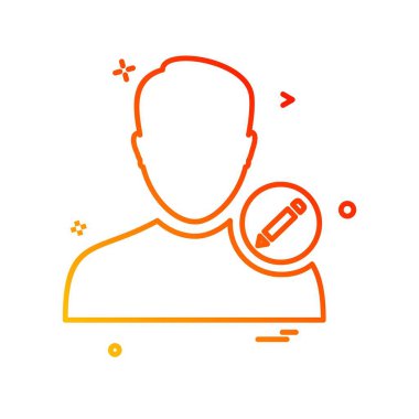 Avatar erkek simge tasarım vektörü