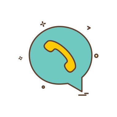 SMS sohbet arama simge vektör tasarımı